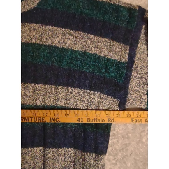 Hunting Horn J. Riggins Shetland Wool Striped Crewneck Sweater Mens L Hong Kong - Picture 6 of 8